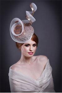 Beverley Edmondson wedding hat