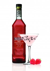 Bloom Gin strawberry cup, strawberries and cream bottle