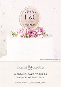 Cake Topper collection launches at norma&dorothy