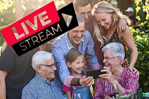 family wedding on live stream