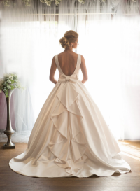 honey back style wedding dress