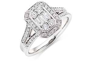 Royal engagement platinum ring