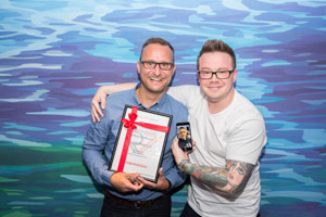 best man l r ray hamnett sean keenan phone and thom brown photo credit victoria dawe