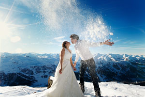 Snow wedding