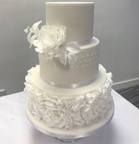 Stable Cottage Cakes Wedding cakes Surrey white peony