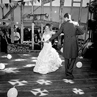 Couple dancing at Jimmy's farm