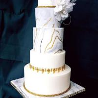 White gold wedding cake from The Cake Temple