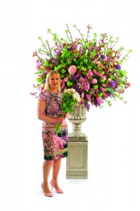 Paula Pryke with flowers