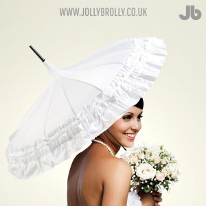 Wet Weather Weddings - bride jolly brolly