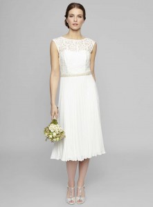 Ivory Louisa Lace Pleat Wedding Dress