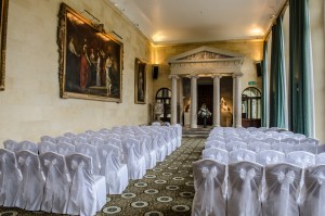 Sculpture Gallery wedding ceremony chairs